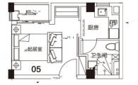 1室1卫：约31平米