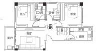 3室2厅1卫：约95平米
